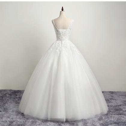 Sleeveless Wedding Dress White Bridal Dress Formal..