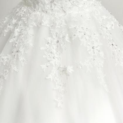 Sleeveless Wedding Dress White Bridal Dress Formal..