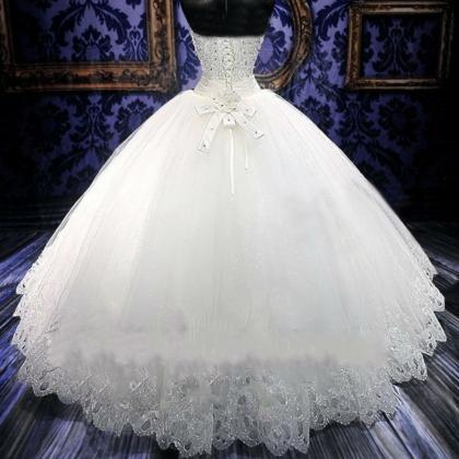 Strapless Wedding Dress Ball Gown Wedding Dress..