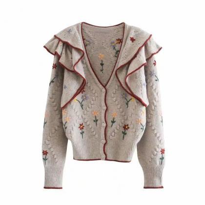 Women's Embroidered Cardigan Coat..