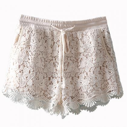 Lace Outside Wear Safety Pants, Leggings To..