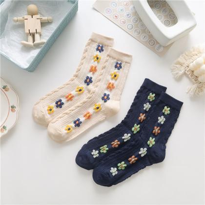 Hyun A color flowers, stockings, ar..