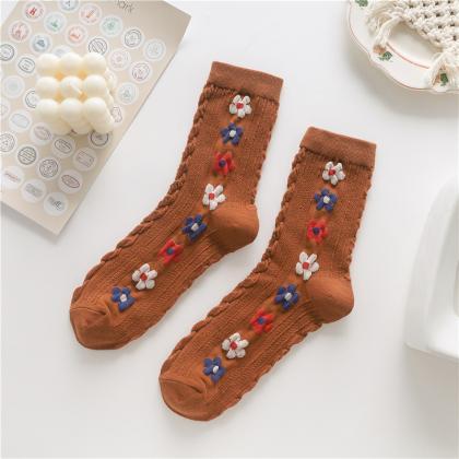 Hyun A color flowers, stockings, ar..