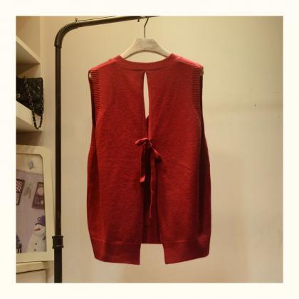 Spring And Autumn, Sleeveless Pullover Sweater,..