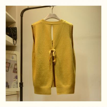Spring And Autumn, Sleeveless Pullover Sweater,..