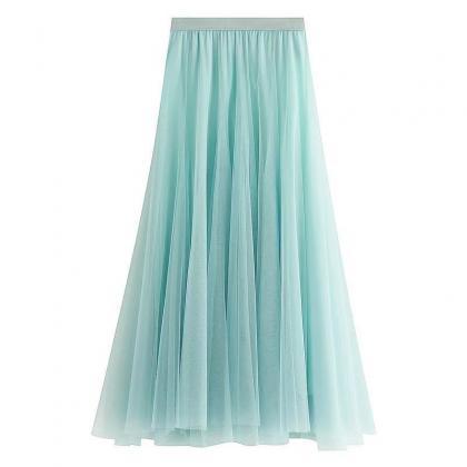 Big Swing Bouffant Ankle-length Skirt, High Waist..