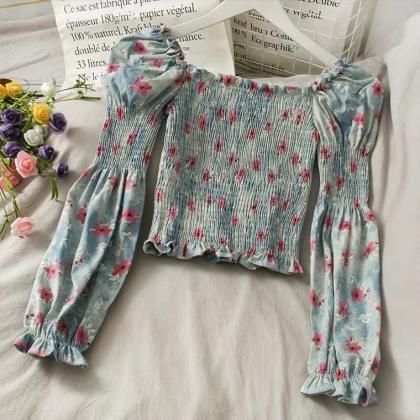 Spring Style, Square Collar Floral Short Jacket,..