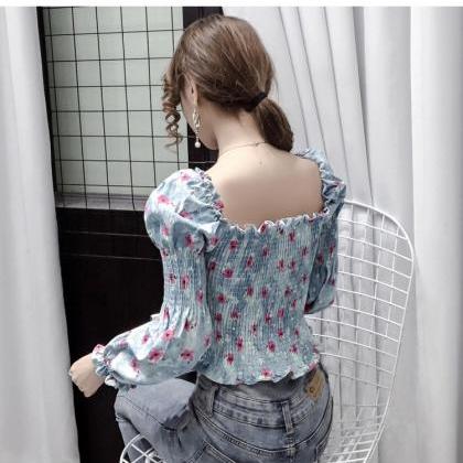 Spring Style, Square Collar Floral Short Jacket,..