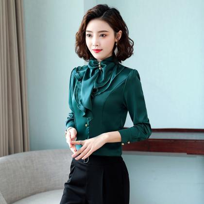 Professional Ol, Sweet Casual Blouse, Ladies Stand..