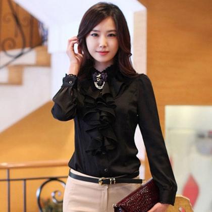 Spring And Autumn , Professional White Shirt, Long..