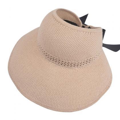 Foldable Empty Hat, Sunscreen Straw..