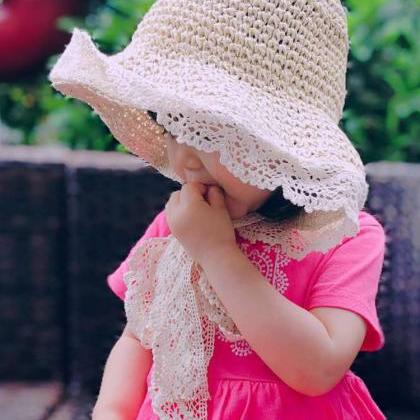 Lace Ribbons, Pure Handmade Straw Hats For..