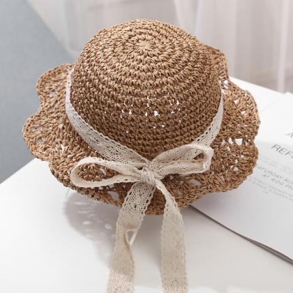 Female baby hat, summer sunshade fi..