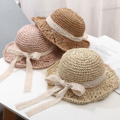 Female baby hat, summer sunshade fi..