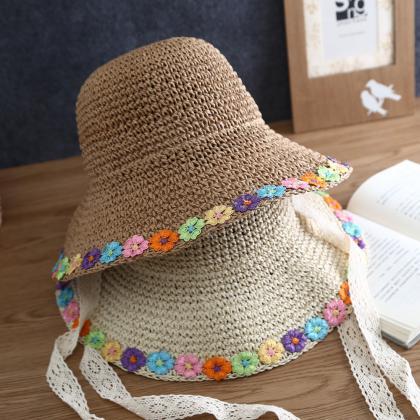 Summer Straw Hat, Parent-child Travel Sunscreen..