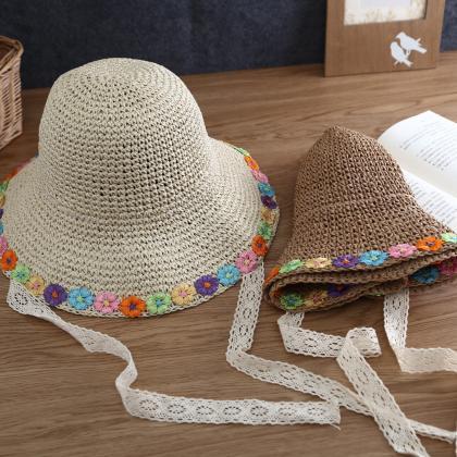 Summer Straw Hat, Parent-child Travel Sunscreen..