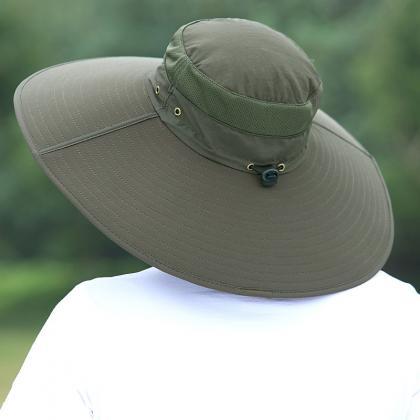 Male Sunshade Hat, Outdoor Fisherman Hat With..