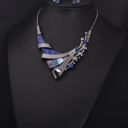 Jewelry Set, Geometrical Short Collarbone..