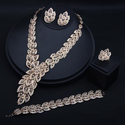 4 piece set of exaggerated jewelry,..