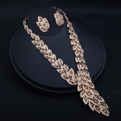 4 piece set of exaggerated jewelry,..