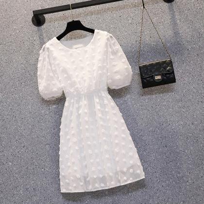 Short Sleeve Dress,white Dress