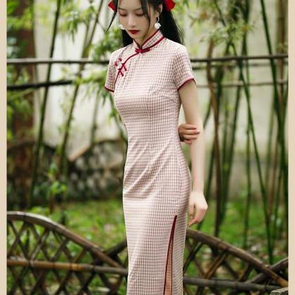 Literary Style, Daily Cotton And Linen Cheongsam..