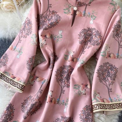 ,vintage, Improved Cheongsam Dress, Spring..