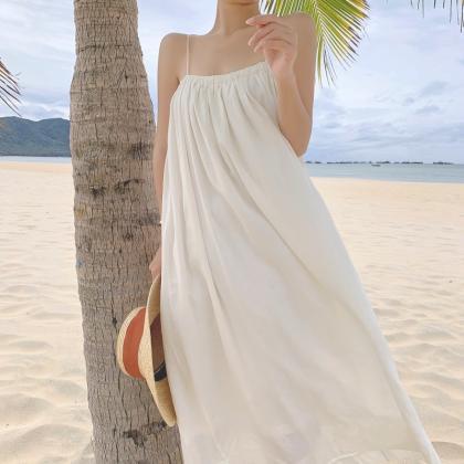 Seaside Holiday Beach Dress, White Dress, Fairy..