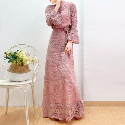 Moroccan/arab Style Dress, Elegant Lady, Lace..