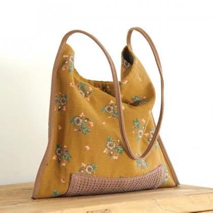 Original small flower cloth bag, na..
