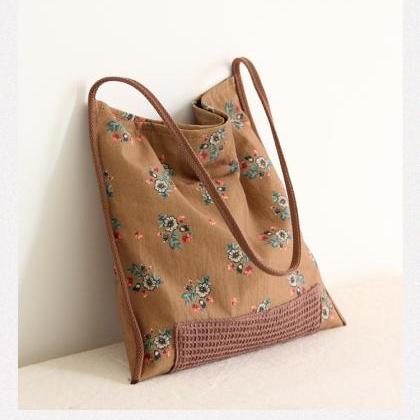 Original Small Flower Cloth Bag, National Style..