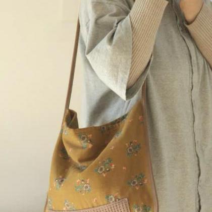 Original Small Flower Cloth Bag, National Style..