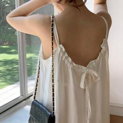 Summer, Gentle Style, Hollow-out Rope Tie, Loose..