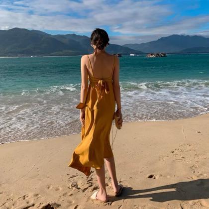 Beach Dress, Backless Dress