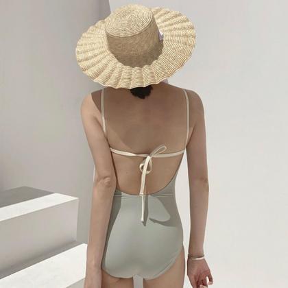 One-piece Swimsuit, Simple, Vintage Bikini Spa..