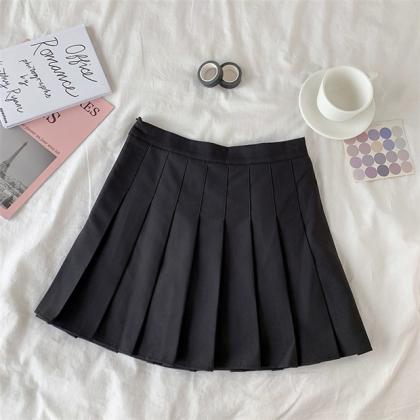 Large Size Skirt, Summer, Pleated Skirt, High..