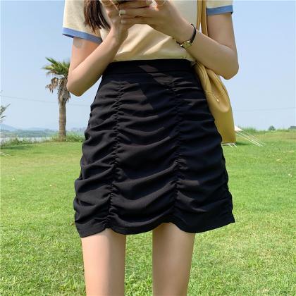 Black Skirt, Summer, High-waisted Skirt, Slim..