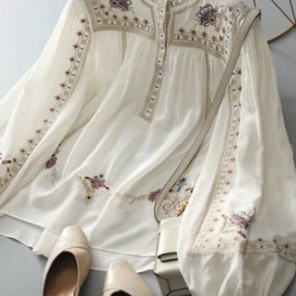 French Style Sweet, Fairy Chiffon Shirt, Senior..