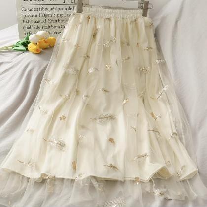 Mesh Skirt, Spring/summer, Embroidery, Fairy High..