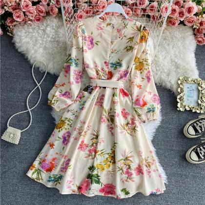 French Love Dress Fairy Dress, Sweet, Printed,..