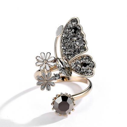 Vintage, butterfly ring, stylish in..