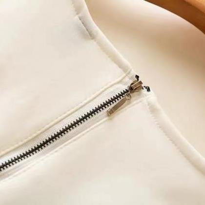 Round Collar Turtleneck T - Shirt, Short Style,..