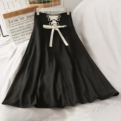 Vintage Dress, Belted Back Waist, A-line Skirt