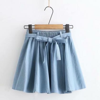 Sweet, Little Fresh Denim Skirt, Students..