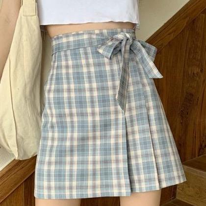 Bowknot Skirt, A-line Skirt With High Waist,..