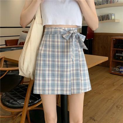 Bowknot Skirt, A-line Skirt With High Waist,..