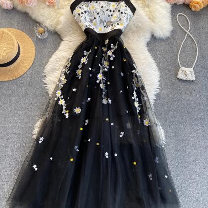 Heavy Embroidery, Spaghetti Strap Prom Dress,..