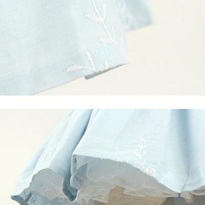 Mesh Lining, Pleated Wash Jeans Half Skirt, Pure..