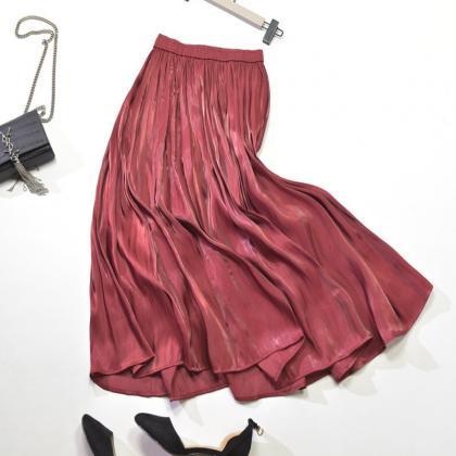 Luminous Copper Ammonia Silk Half Skirt,..