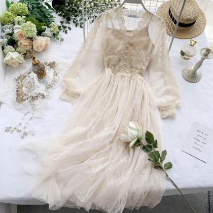 Tulle Dress, Chic, Gentle Dress. Fairy, Sweet Long..